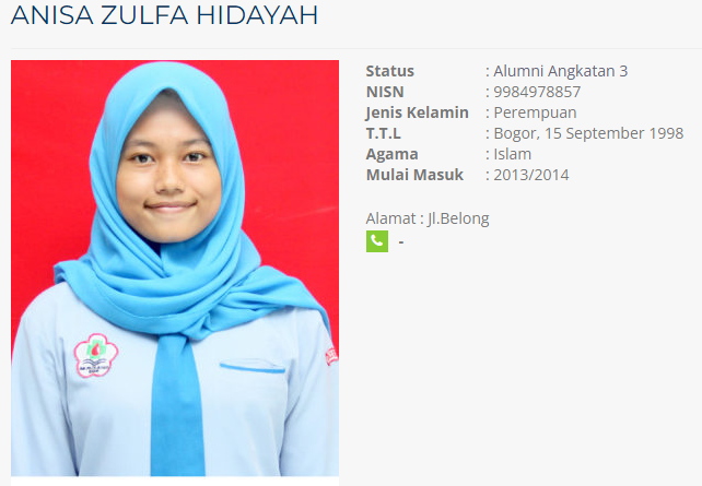 Anisa Zulfa Hidayah Alumni Angkatan 3