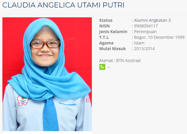 Claudia Angelica Utami Putri Alumni Angkatan 3