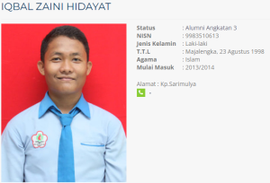Iqbal Zaini Hidayat Alumni Angkatan 3