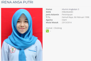 Irena Ansa Putri Alumni Angkatan 3