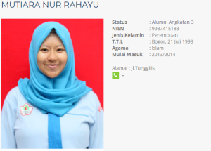 Mutiara Nur Rahayu Alumni ANgkatan 3