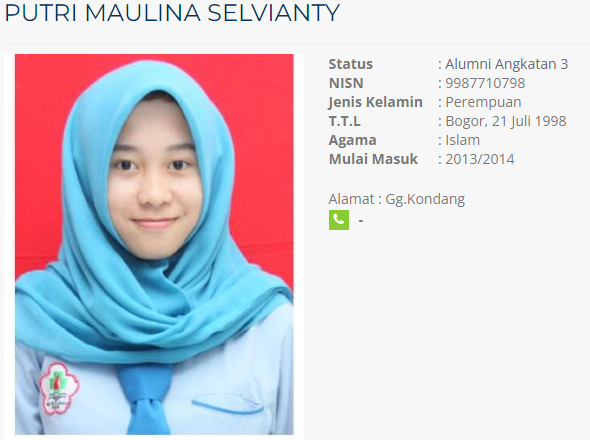Putri Maulina Selvianty Alumni Angkatan 3