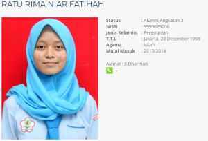 Ratu Rima Niar Fatihah Alumni Angkatan 3