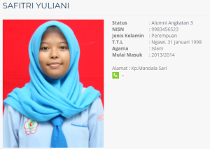 Safitri Yuliani Alumni Angkatan 3