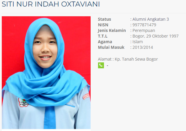 Siti Nur Indah Oxtaviani Alumni Angkatan 3