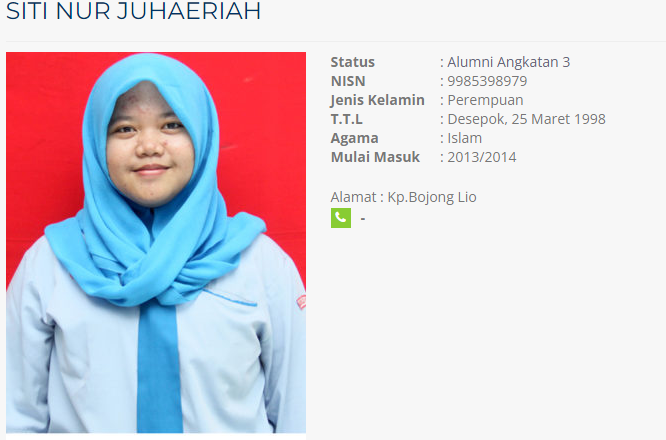 Siti Nur Juhaeriah Alumni Angkatan 3